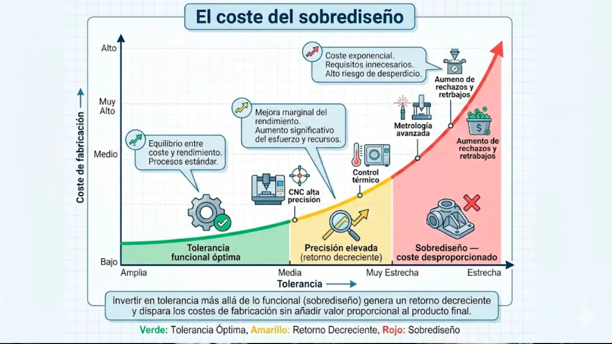 infografía del coste del sobrediseño infografía