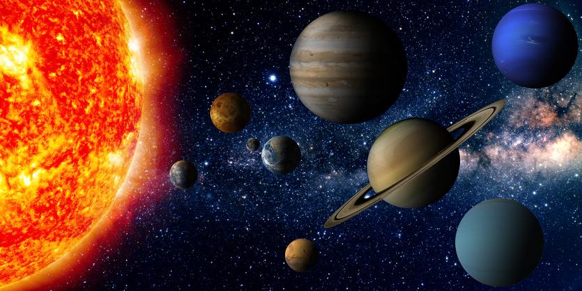 diferencia de tamaño entre las estrellas y los planetas