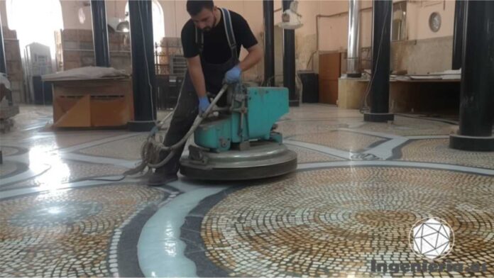 Restauración de suelos hidráulicos y de mosaico