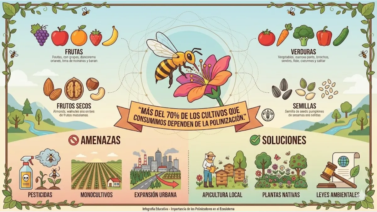 El rol de las abejas en la alimentación y la biodiversidad