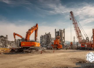 Tipos de maquinaria industrial para demolición técnica