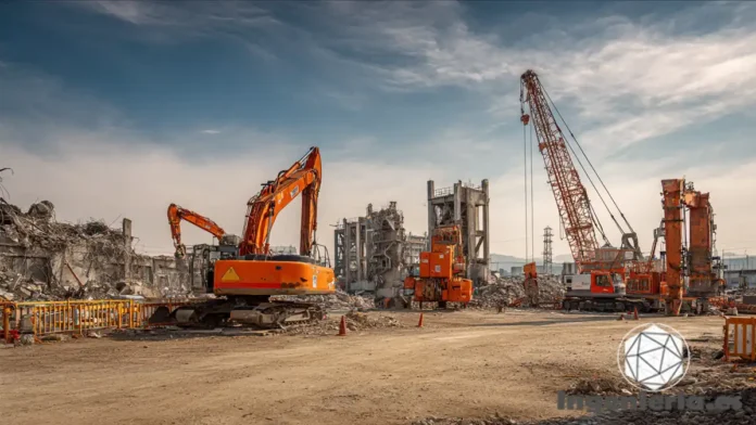 Tipos de maquinaria industrial para demolición técnica
