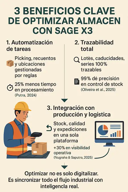 beneficios clave de optimizar almacén con SAGE x3