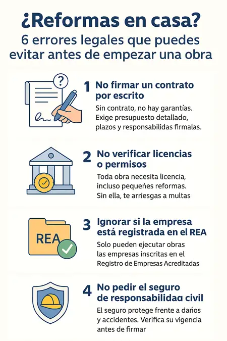 responsabilidad legal en obras y reformas infografía