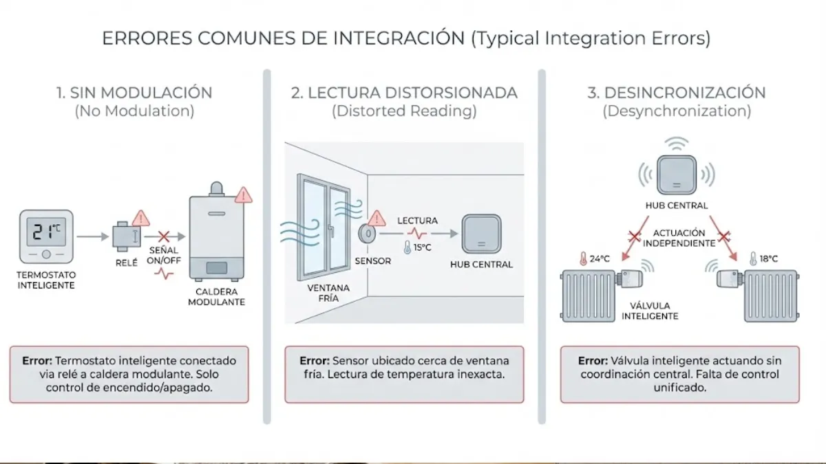 Errores comunes de integración