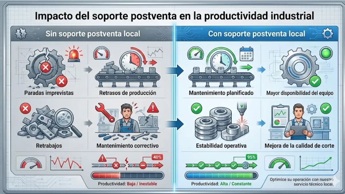 imapcto del soporte postventa en la productividad infografía