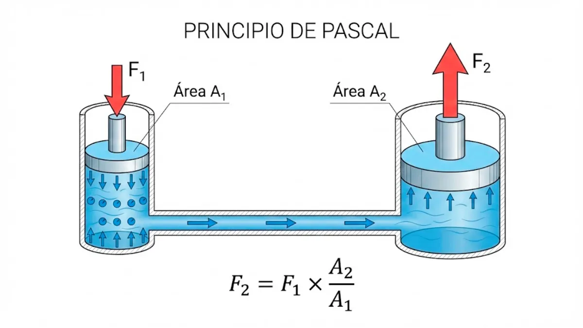 Principio de Pascal y multiplicación de fuerza