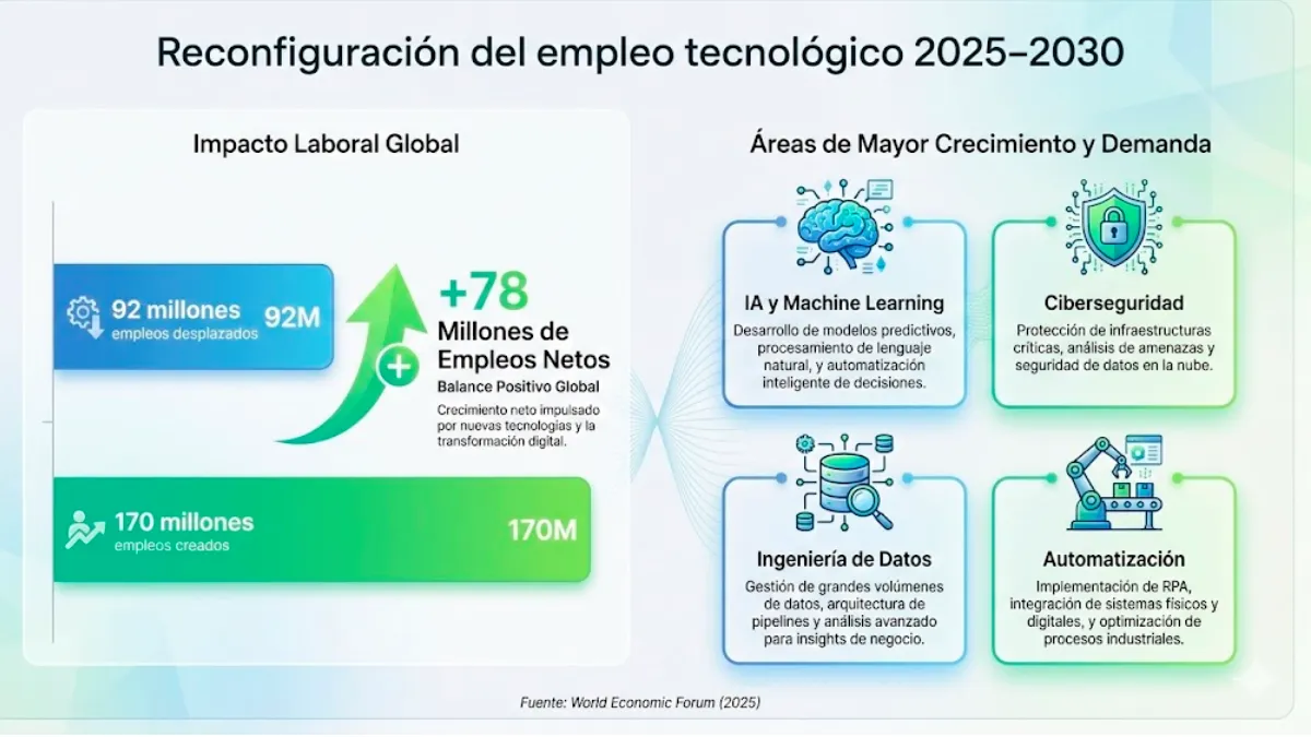 “Transformación del mercado laboral tecnológico 2025–2030”