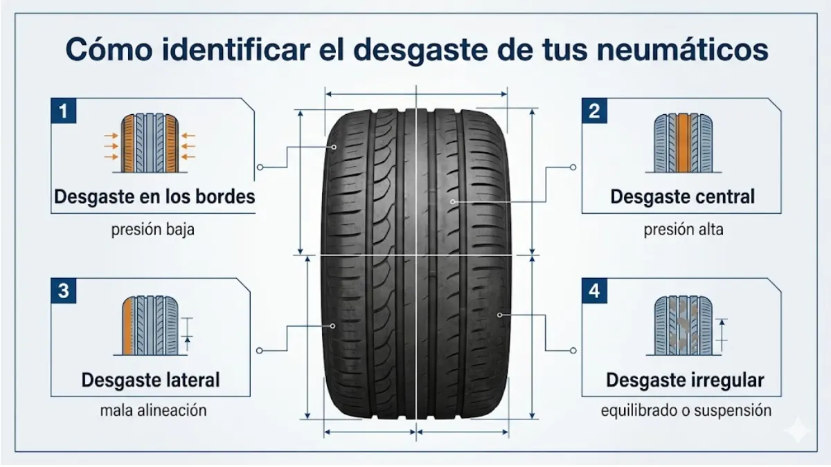 cómo identificar el desgaste de tus neumáticos