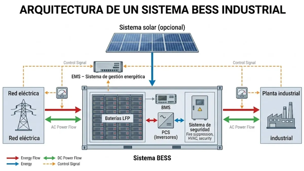 sistema BESS industrial
