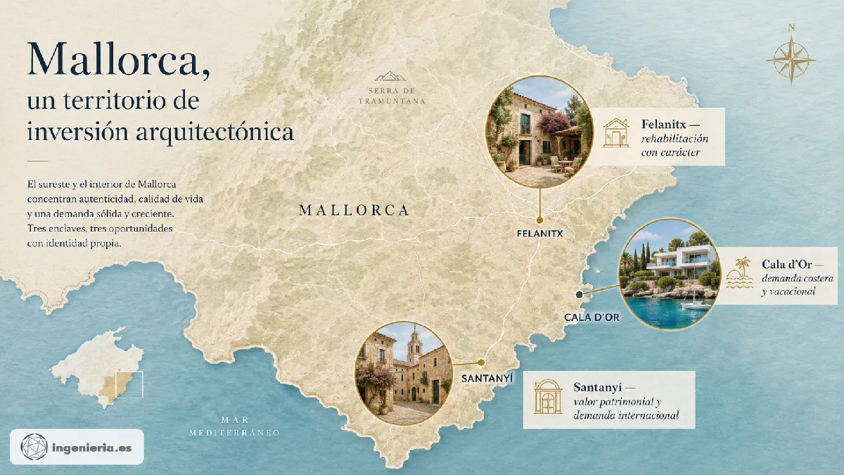 Mallorca, un territorio de inveersión arquitetónica infografía