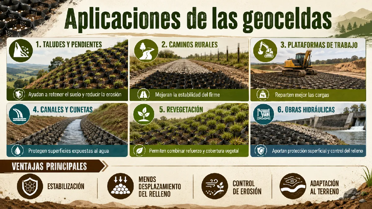 Aplicaciones de las geoceldas