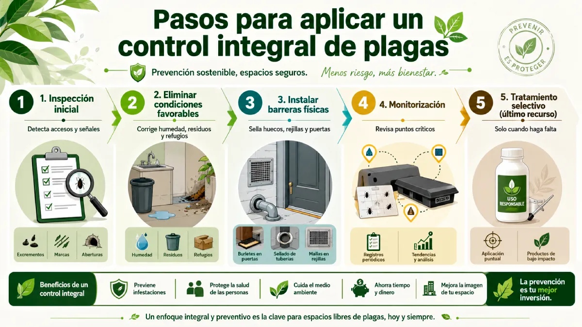 pasos para aplicar un control integral de plagas