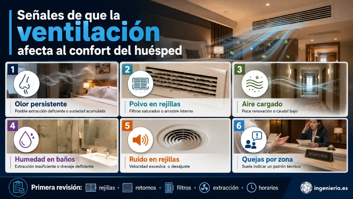 señales que la ventilación está afectando el confort