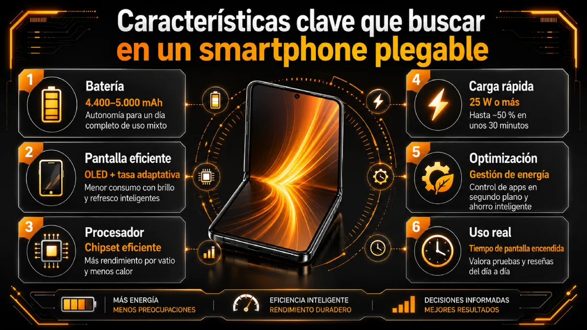 características clave en un smartphone plegable
