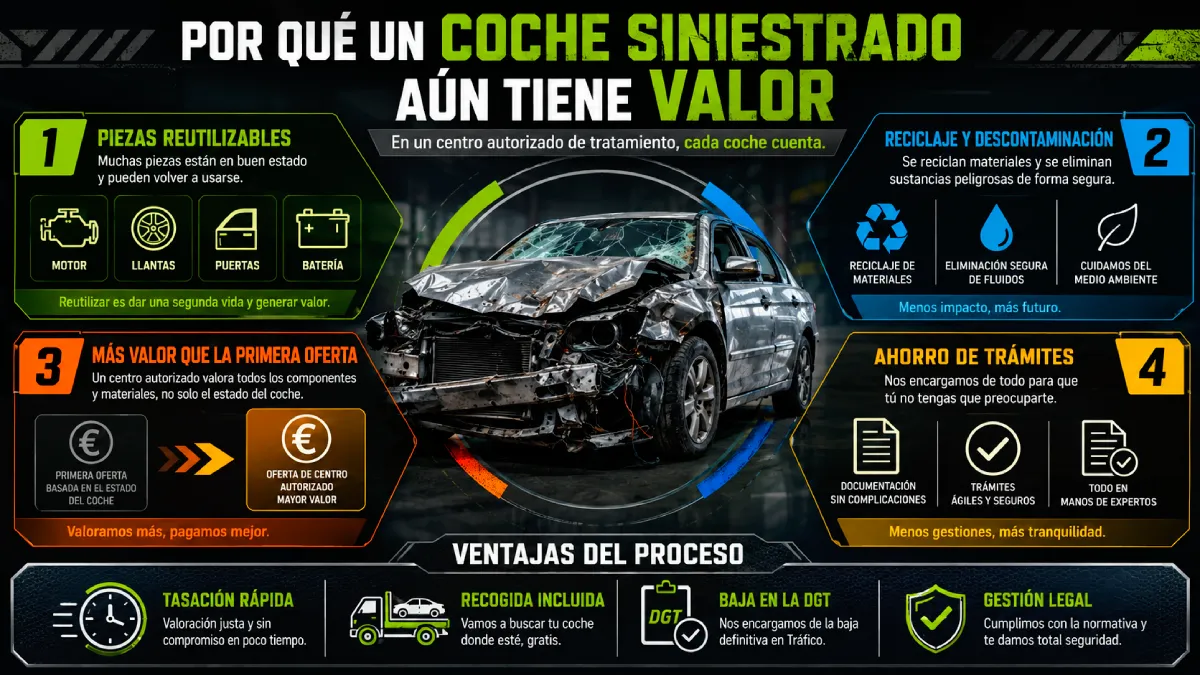 por qué un coche siniestrado aún tiene valor infografía