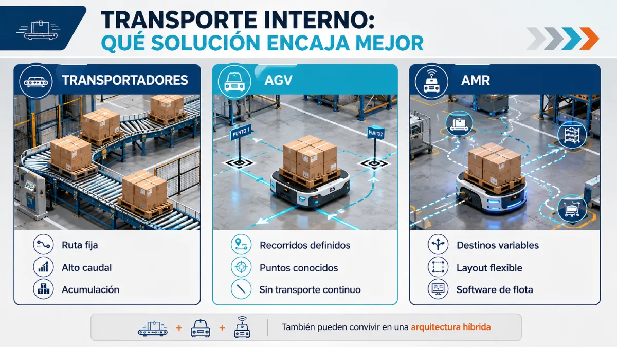 La integración entre final de línea e intralogística permite mantener un flujo continuo desde producción hasta el almacén.