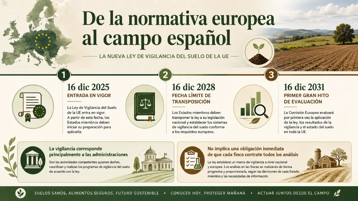 de la normativa europea al campo español infogafía