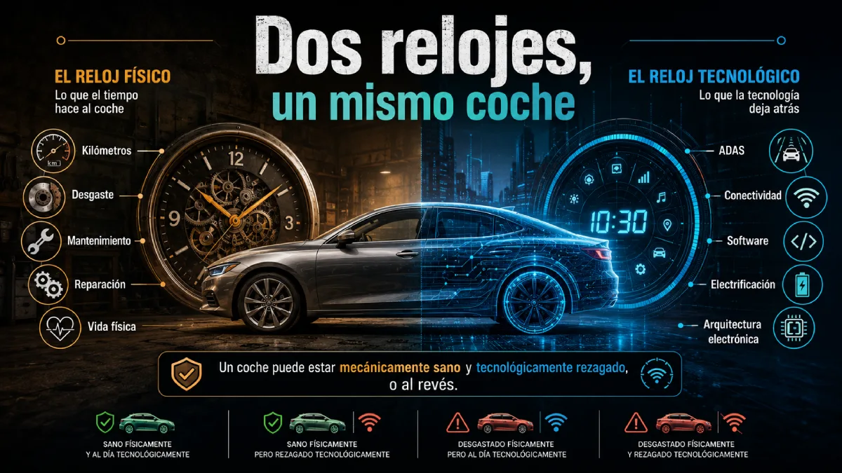 dos relojes un mismo coche infografía