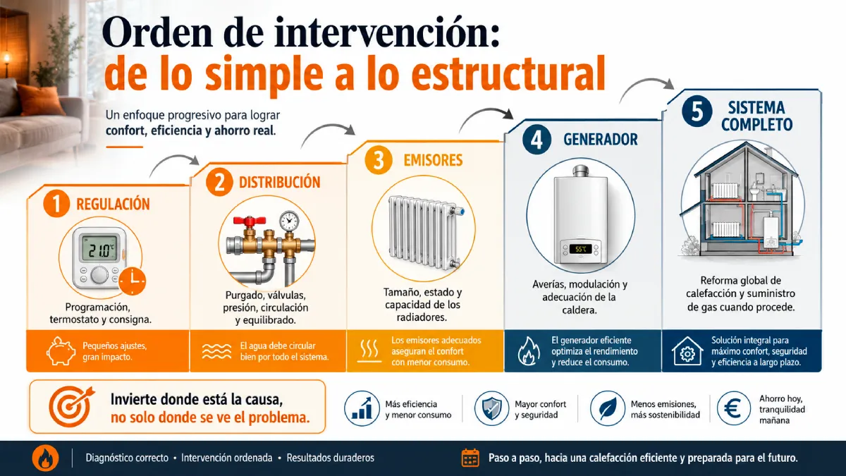 orden de intervención de lo simple a lo estructural infografía
