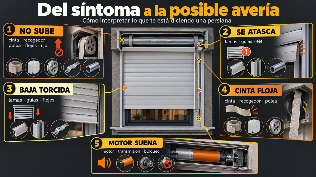 del síntoma a la posible avería infografía