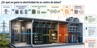 Cuánta energía consume un centro de datos y qué tecnologías gastan menos en qué se gasta la electricidad de un centro de datos infogafía