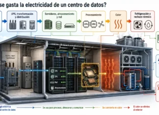 Cuánta energía consume un centro de datos y qué tecnologías gastan menos en qué se gasta la electricidad de un centro de datos infogafía