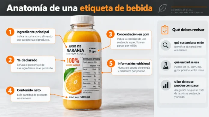 anatomía de una etiqueta de bebida infografía anatomía de una etiqueta de bebida infografía